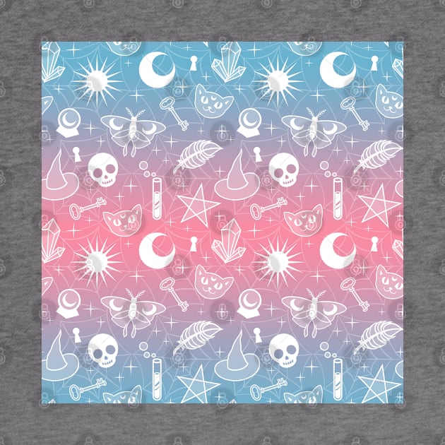 Witchy Cute Pastel Goth Pattern by Ellador